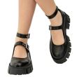 Pantofi de primavara/toamna in stil mary jane si talpa groasa in stil chunky