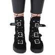 Ghete piele intoarsa negru