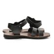 Sandale romane negre,Piele Naturală  SR4025
