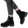 Ghete piele intoarsa negru