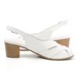 Sandale dama Albe din Piele Naturală, 011