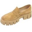 Pantofi piele intoarsa maro de dama 