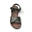Sandale romane negre,Piele Naturală  SR4025