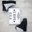 Ghete joase din piele DUAL negru/alb