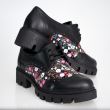 pantofi negrii cu flori