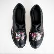 pantofi piele cu flori