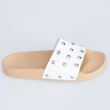 Papuci dama piele alb-bej,Mykonos  