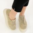 Pantofi bej piele intoarsa