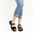 sandale negre de piele