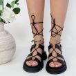 Sandale de dama negre GLADIATOR