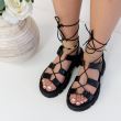 Sandale de dama negre GLADIATOR