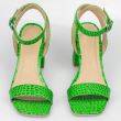 sandale dama piele verde