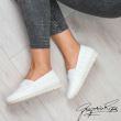 Balerini albi dama piele naturala talpa moale,Magda2.