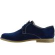 Pantofi casual, 0262 Albastru Denim, din Piele Intoarsa Naturala