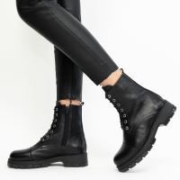Ghete negre piele naturala MILANO 