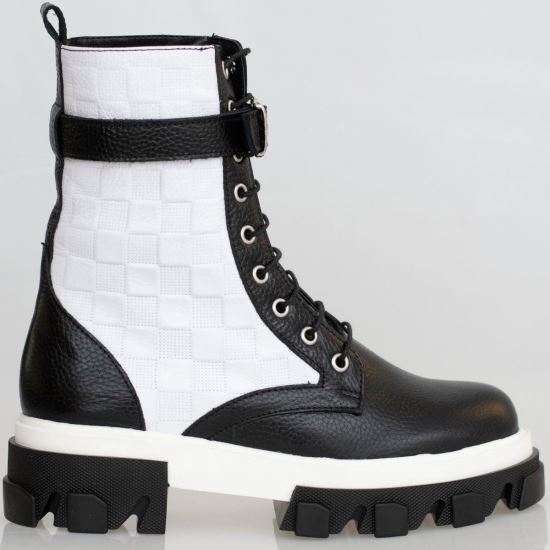 Ghete dama QUATRO LV NEGRU/ALB