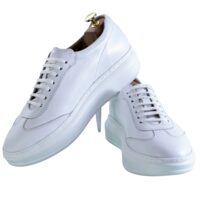 Sneakers alb din Piele Naturala,Alberto