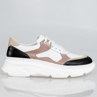 Sneakers piele albi dama ESTIVAL