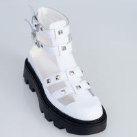 Sandale de dama Albe cu tinte DEFENDER 