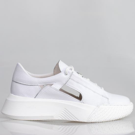 Pantofi sport dama piele pentru femei KIATO Alb