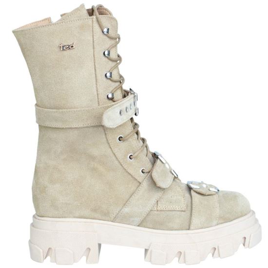 Ghete damă din piele (cognac)