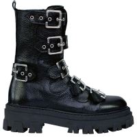 Ghete de dama din piele,RAIDER Negru 