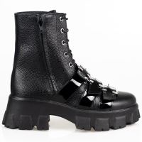 Ghete de dama piele RHONDA negru 