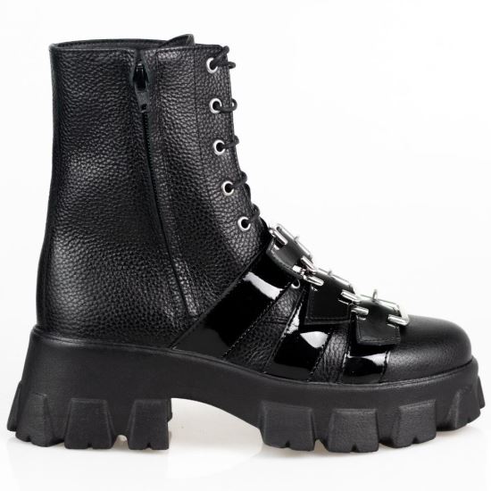 Ghete de dama piele RHONDA negru 