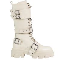 Bocanci inalti piele crem FREE SPIRIT  