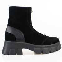 Ghete de dama piele intoarsa BUFFALO negru 