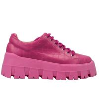 Pantofi dama talpa groasa Lora Fucsia Croco