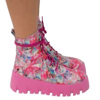 Ghete dama de vara din piele FRESH Pink