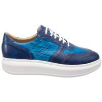 Sneakers piele patina Snake Blue1