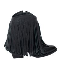 Ciocate cu franjuri piele naturala neagra  Texas