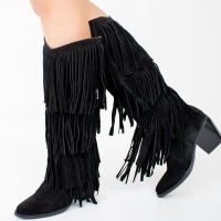 Cizme dama lungi cu franjuri Apache NSP