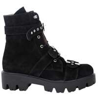 Ghete piele intoarsa neagru A100 