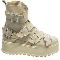 Ghete piele intoarsa bej CRISTIANA  