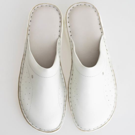 Saboti albi piele dama S8