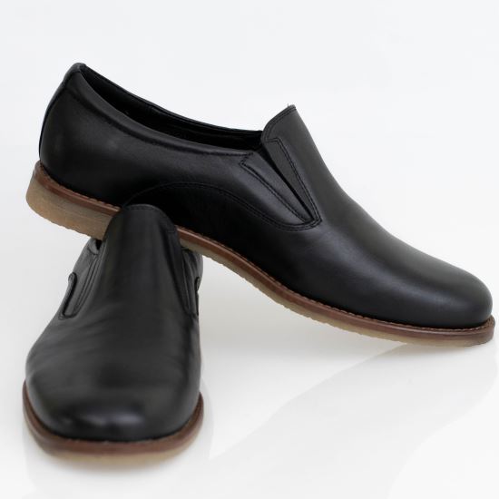 Pantofi barbatesti fara sireturi,negri T63