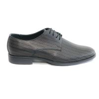 Pantofi barbati vara perforati, ADEN10LS NEGRU, din piele naturala