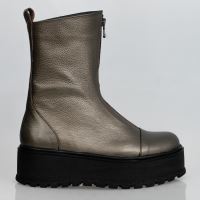 Ghete cu platforma din piele,MAIA Bronzato