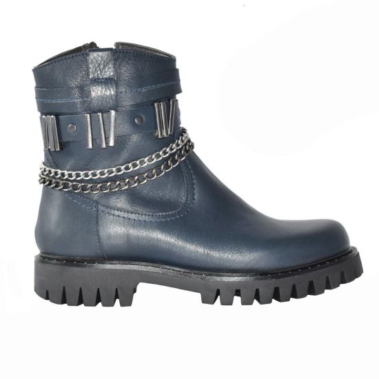 Ghete dama, MR1 DENIM, din piele naturala