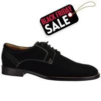 Pantofi casual barbati din Piele Intoarsa Naturala, , VL1 Negru,