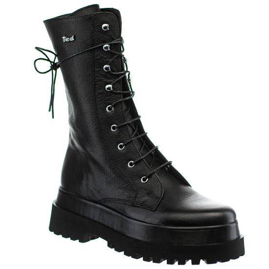 Ghete damă din piele naturală, Negre, T177