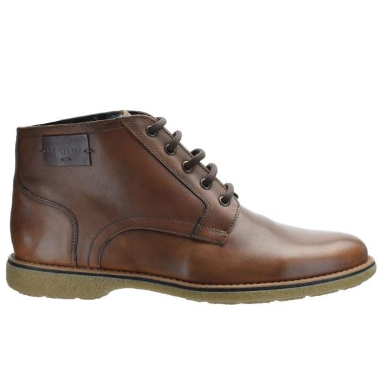 Ghete bărbați din piele naturală, PLT58, Maro Antic