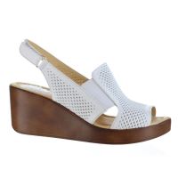 Sandale Dama F8955-1, Culoarea Alb, din Piele Naturala, 