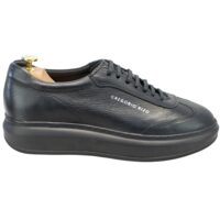 Sneakers negri din Piele Naturala Alberto